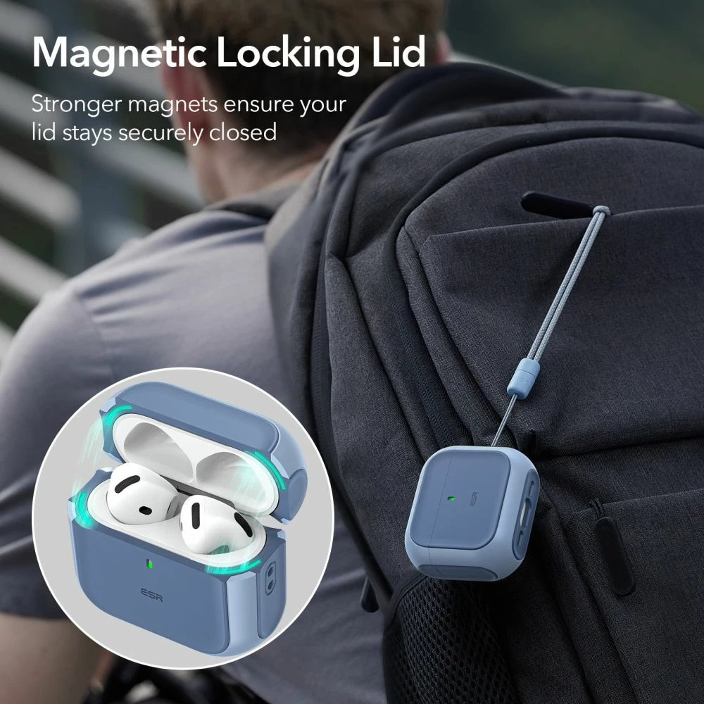 Mbështjellës ESR Orbit HaloLock për AirPods 4, MagSafe, Blu