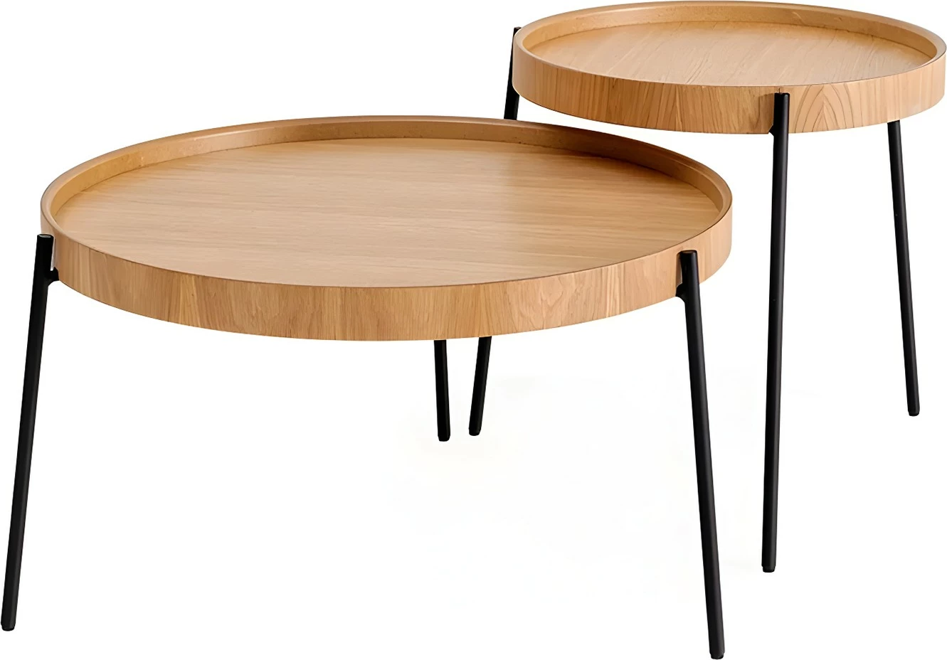Set tavolinash të vendosshme Hanah Home, Ronda, natyrale (2 copë)