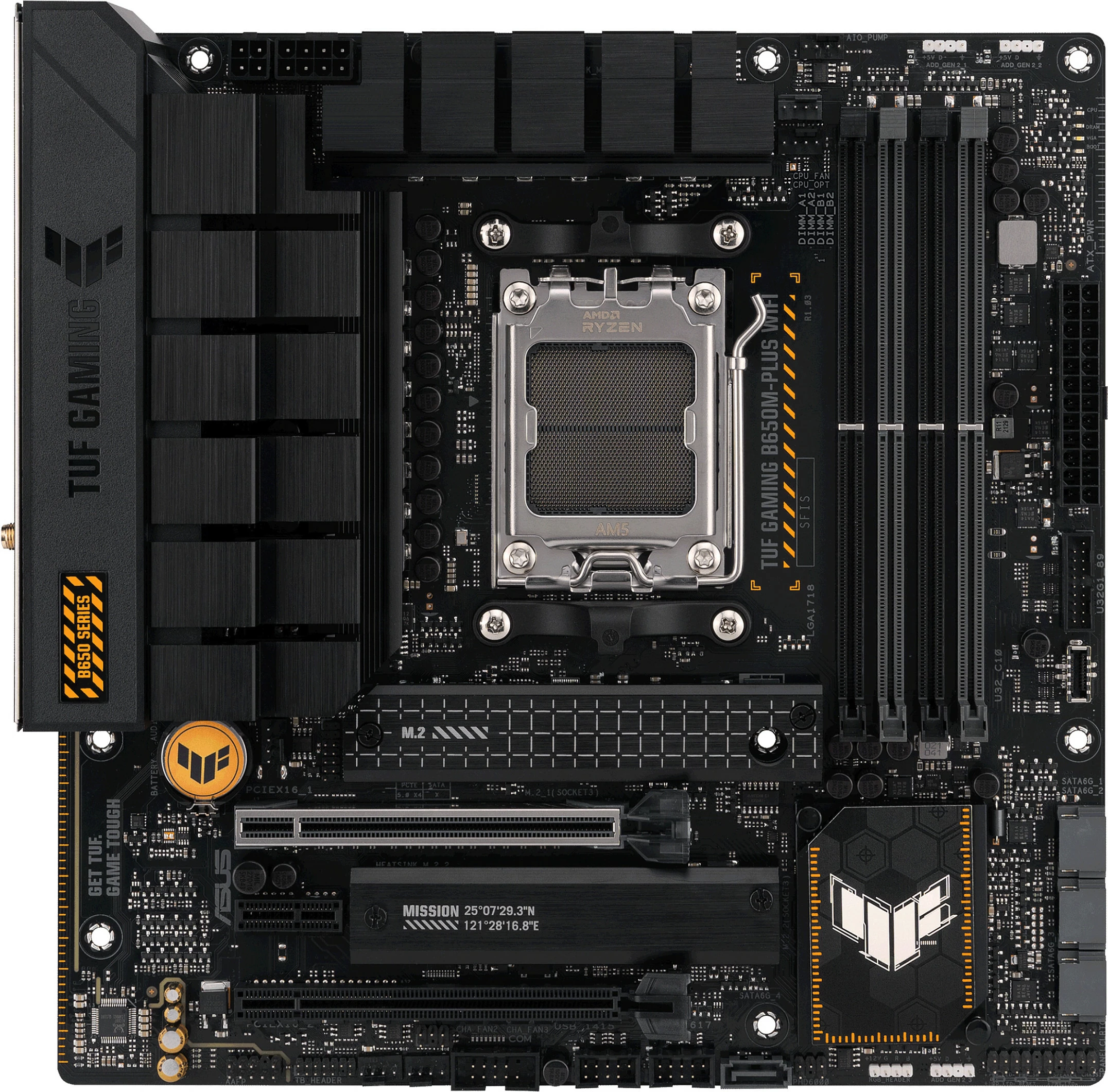 Pllakë amë ASUS TUF GAMING B650M-PLUS WIFI, Socket AM5, DDR5, 128 GB, micro ATX