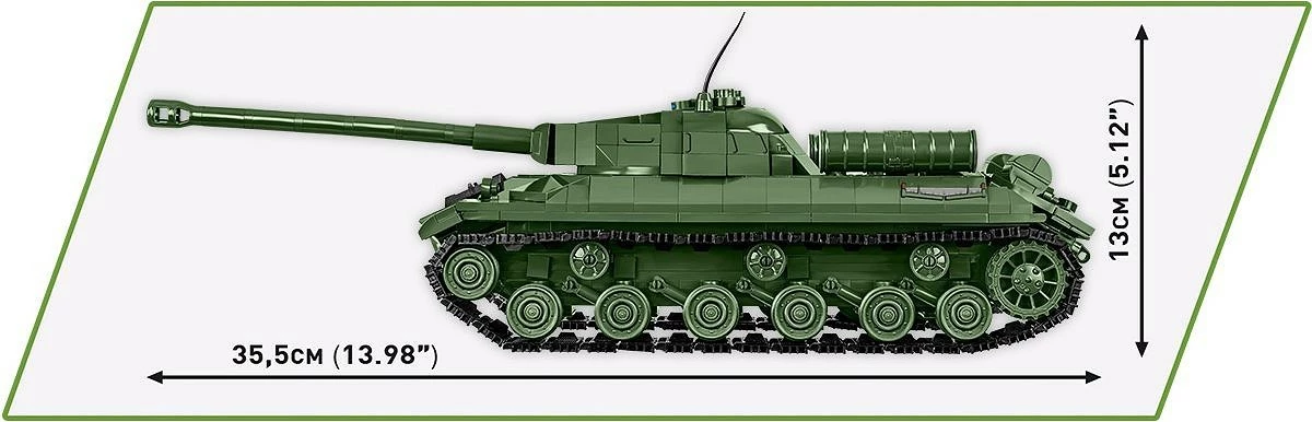 Set ndërtimi Cobi Klocki IS-3 Soviet Heavy Tank, 1170 pjesë, me figurë, Jeshile