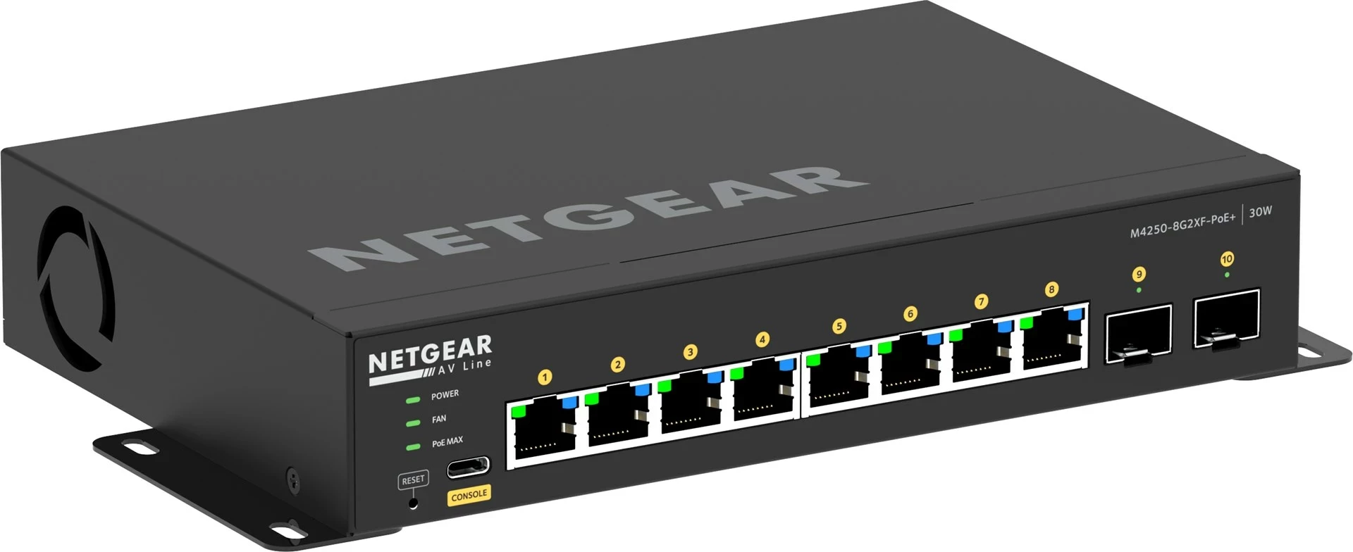 Switch NETGEAR GSM4210PX-100EUS, 8x1G PoE+ 220W, 2xSFP+, i menaxhuar, i zi
