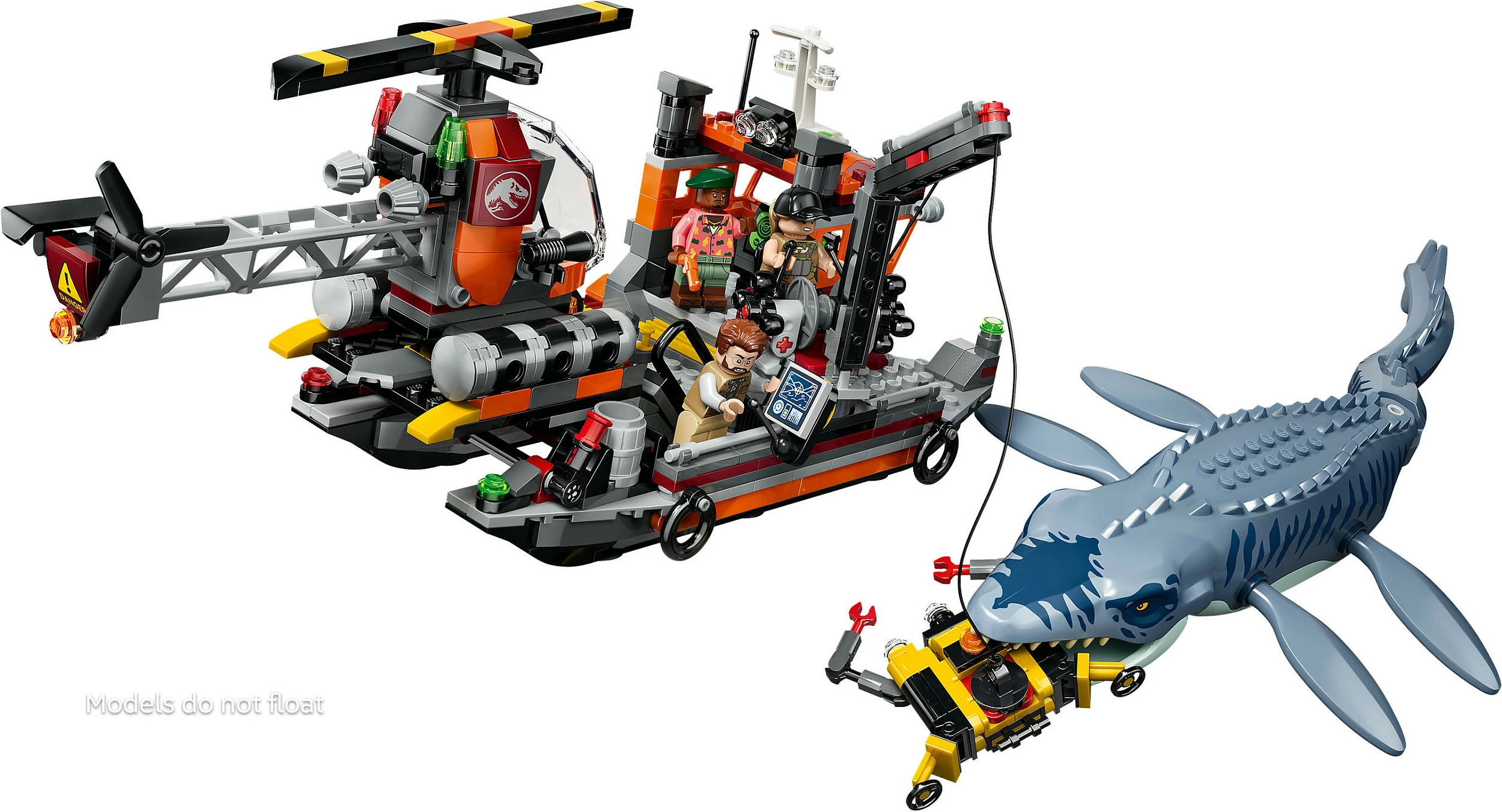 Set LEGO Jurassic World 77983 Mosasaurus Boat Attack, 703 copë