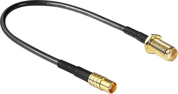 Kabllo adapter koaksiale DeLOCK 88577, SMA mashkull në MCX femër, 0.2 m, 50 Ω, e zezë