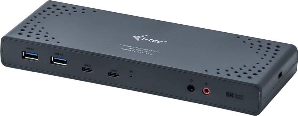 i-Tec USB 3.0 / USB-C Dual Display Docking Station + Power Delivery - docking station - USB-C 3.1 / Thunderbolt 3 - 2 x HDMI, 2 x DP - GigE