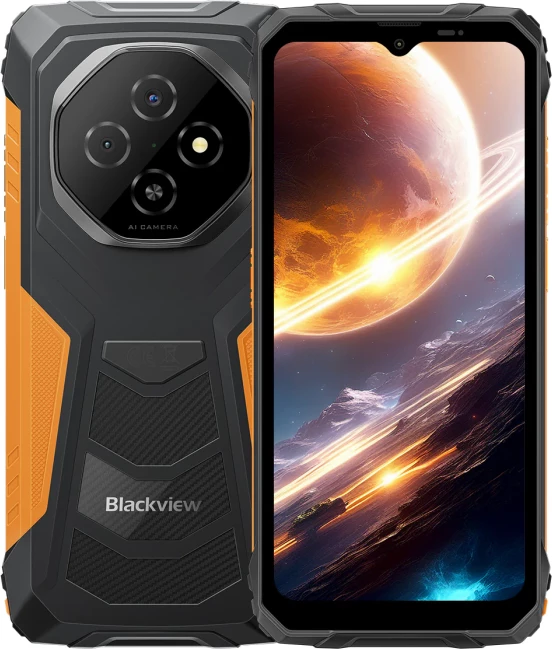 Celular rugged BLACKVIEW FORT 1 4GB/128GB, 6.56\" 90Hz, 10000mAh, portokalli