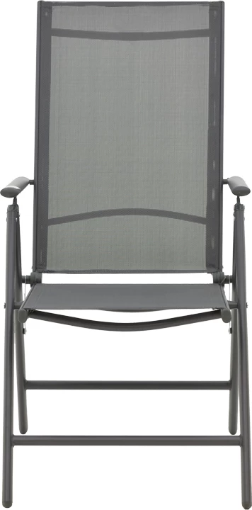 Karrige për kopsht Candor metalike dhe tekstilene gri 65x56x106cm