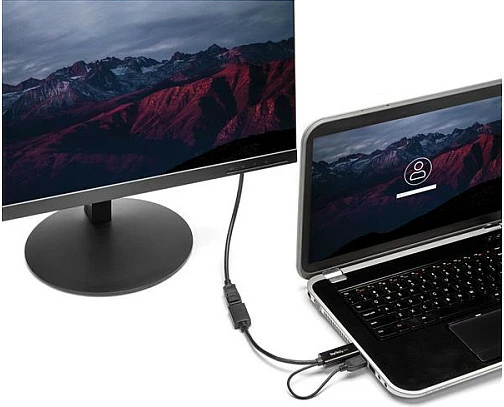 Adapter StarTech HDMI në DisplayPort STDP2600, 4K@30Hz, aktiv, USB power, i zi