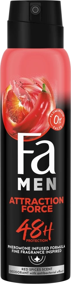 Deodorant spray për meshkuj Fa Men Attraction Force 48h, 150ml