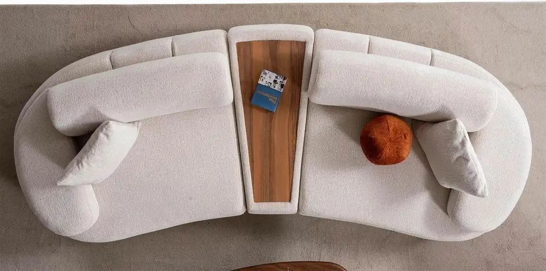 Set mobiljesh për dhomë dite, Atelier del Sofa, ngjyrë krem