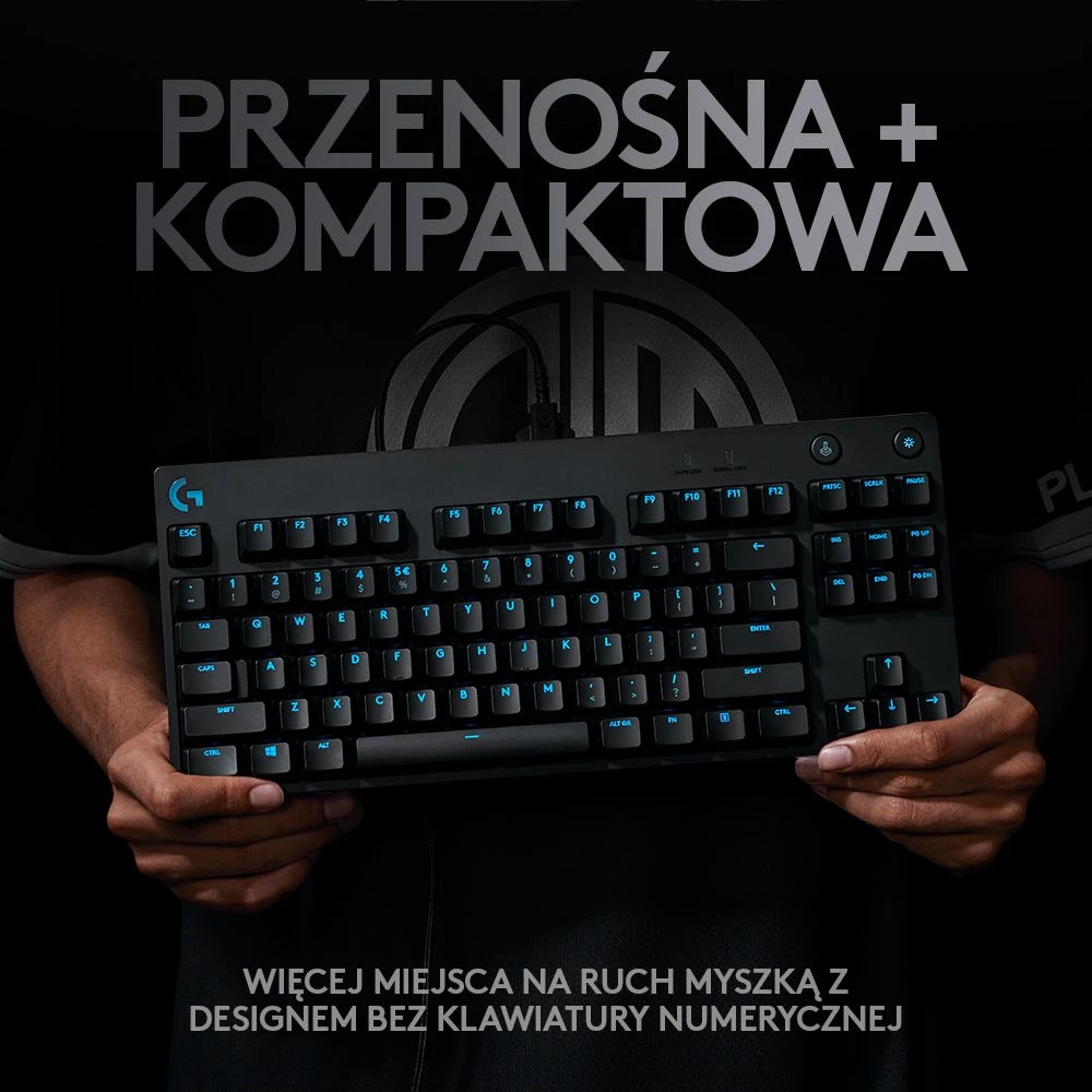 Tastierë gaming Logitech G PRO GX Blue 920-009392, TKL 80%, RGB, USB, US INTL, e zezë