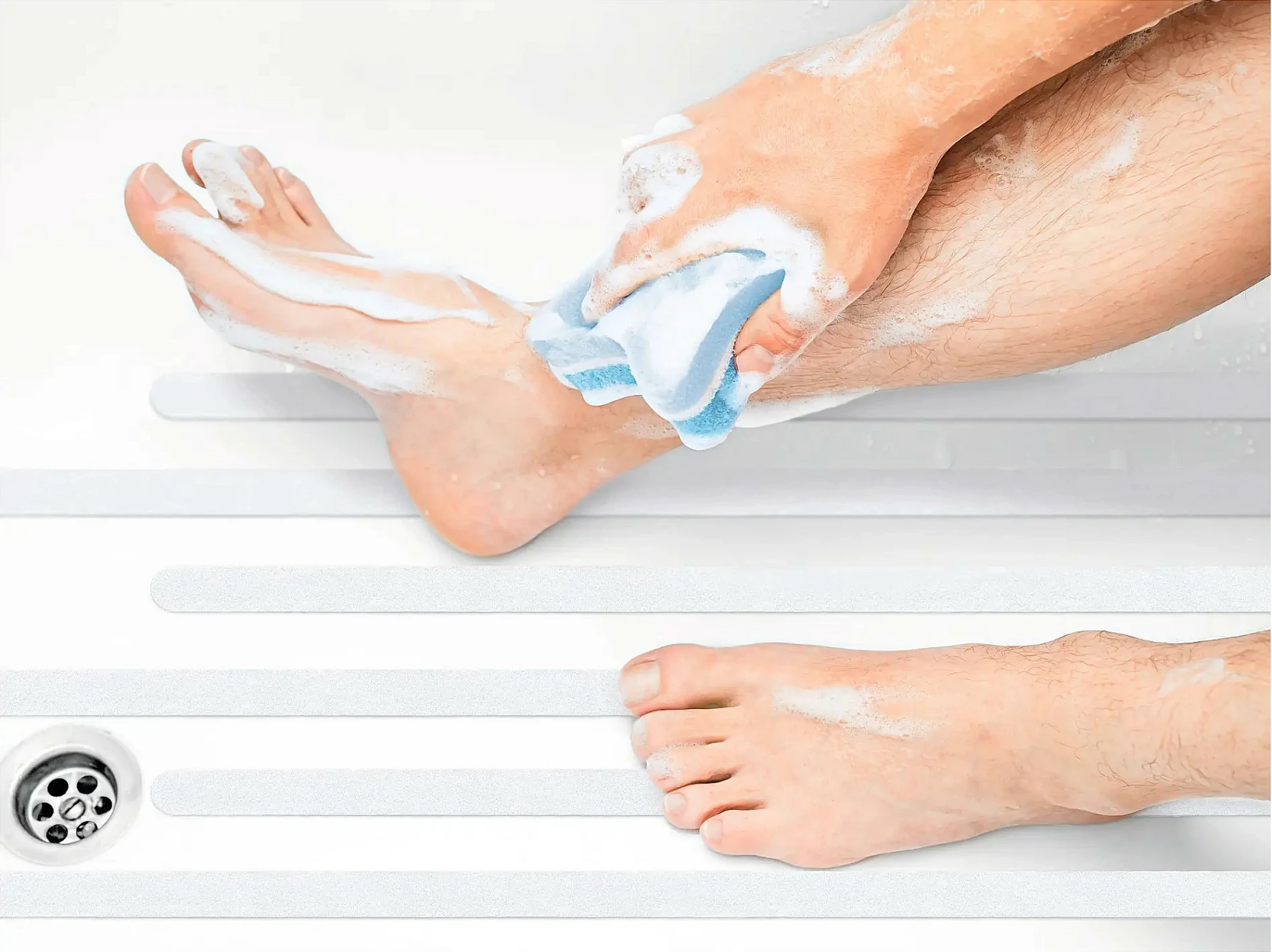 Shirit anti-rrëshqitës tesa Anti-Slip Bath & Shower, 25 mm x 5 m, transparent