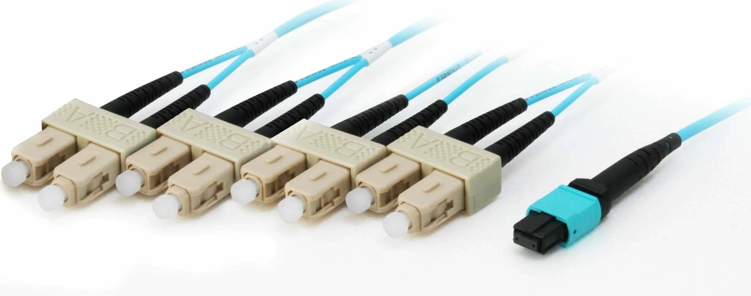 Kabllo optike MTP/SC Equip OM4, 20m, cyan