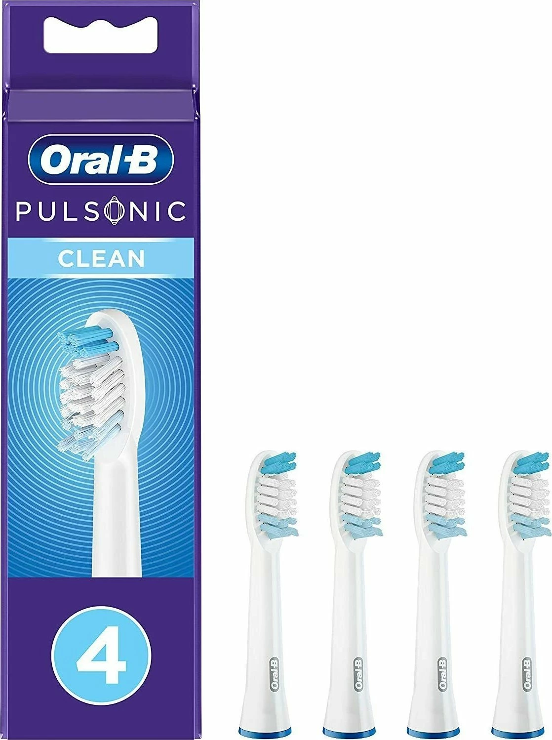 Koka zëvendësuese për furçë dhëmbësh Oral-B Pulsonic Clean SR32C-4, sonike, 4 copë, e bardhë