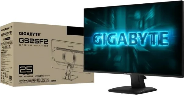 Monitor gaming, Gigabyte, GS25F2A, 24.5 inch FHD 240 Hz 1 ms IPS, me altoparlantë, i zi