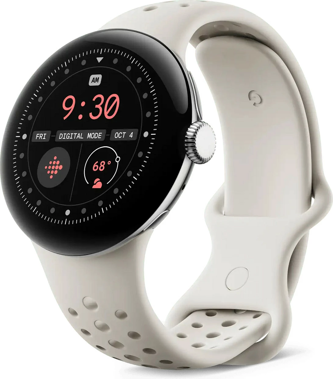Rrip Smartwatch Google Pixel Watch 3 45mm Active Sport Band, Size S, Bezhë (Porcelain)