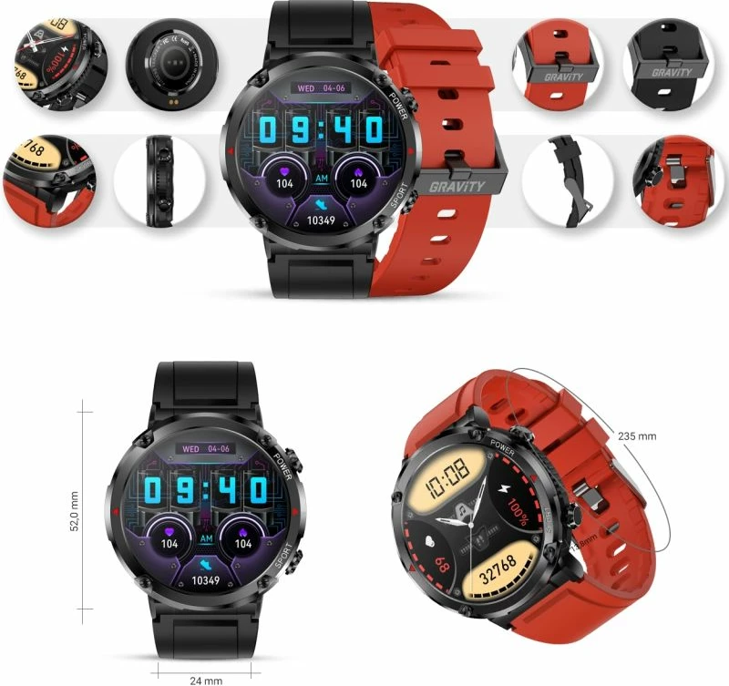 Smartwatch Gravity për të gjithë, kuqe