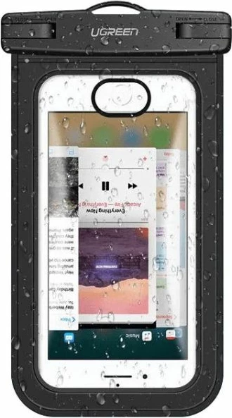 Mbështjellës i papërshkueshëm nga uji për celular UGREEN 50919 deri 6.5\", i zi, Polybag