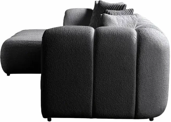 Kënd-sofë Atelier del Sofa, N-Line, kënd majtas, ngjyrë gri e errët