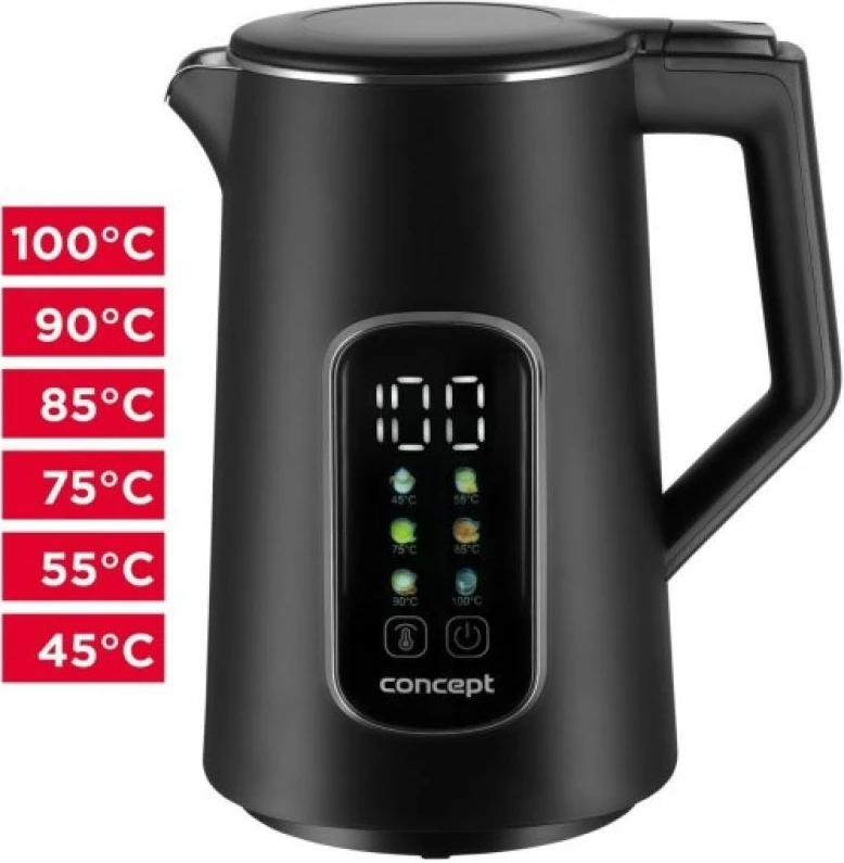 Çajnik elektrik CONCEPT RK3385, i zi, 1.7L