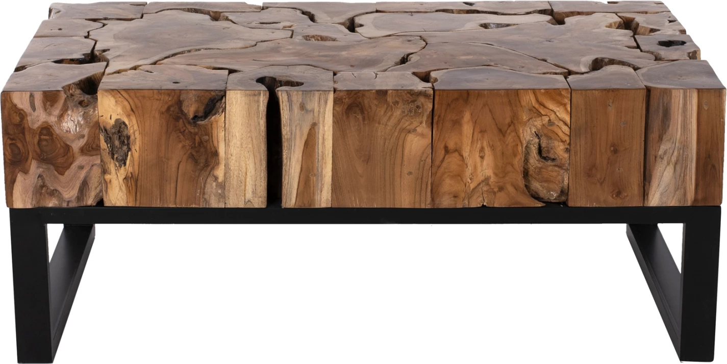 Tavolinë për kafe FB99355 drejtkëndëshe, dru teak natyral, 120x70x48H