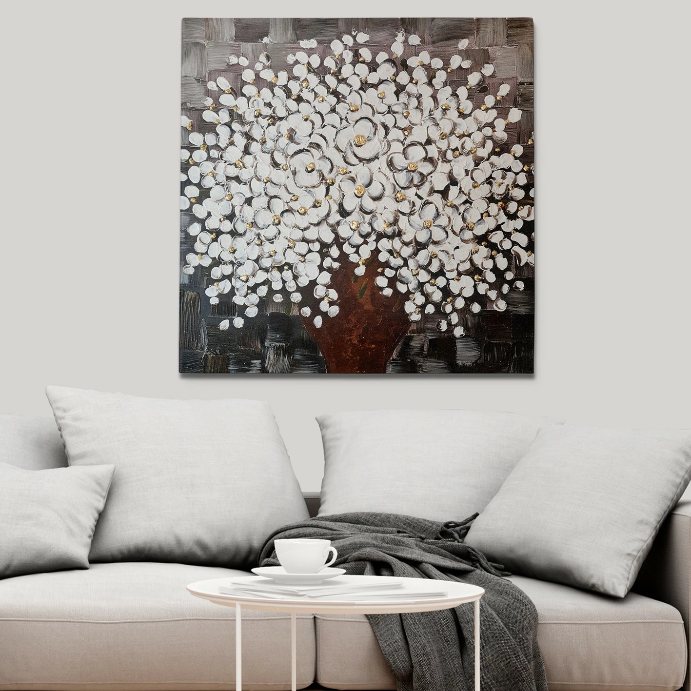 Pikturë dekorative me vaj, shumëngjyrëshe, OPG44512, 70x70cm