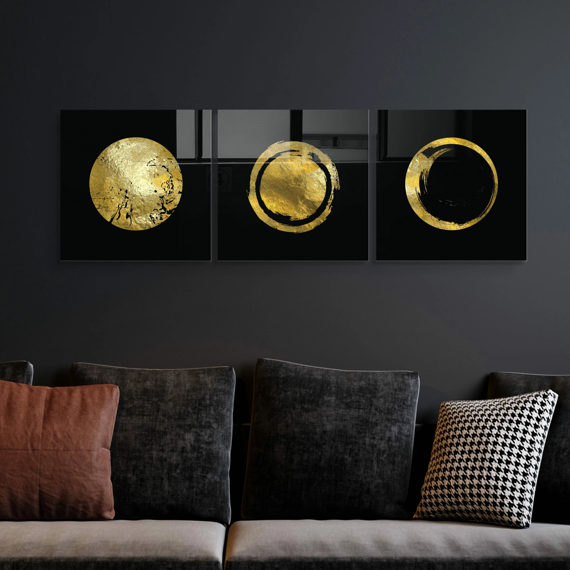 Pikturë dekorative prej xhami të temperuar (3 copë), Wallity, 2045, 40x40cm