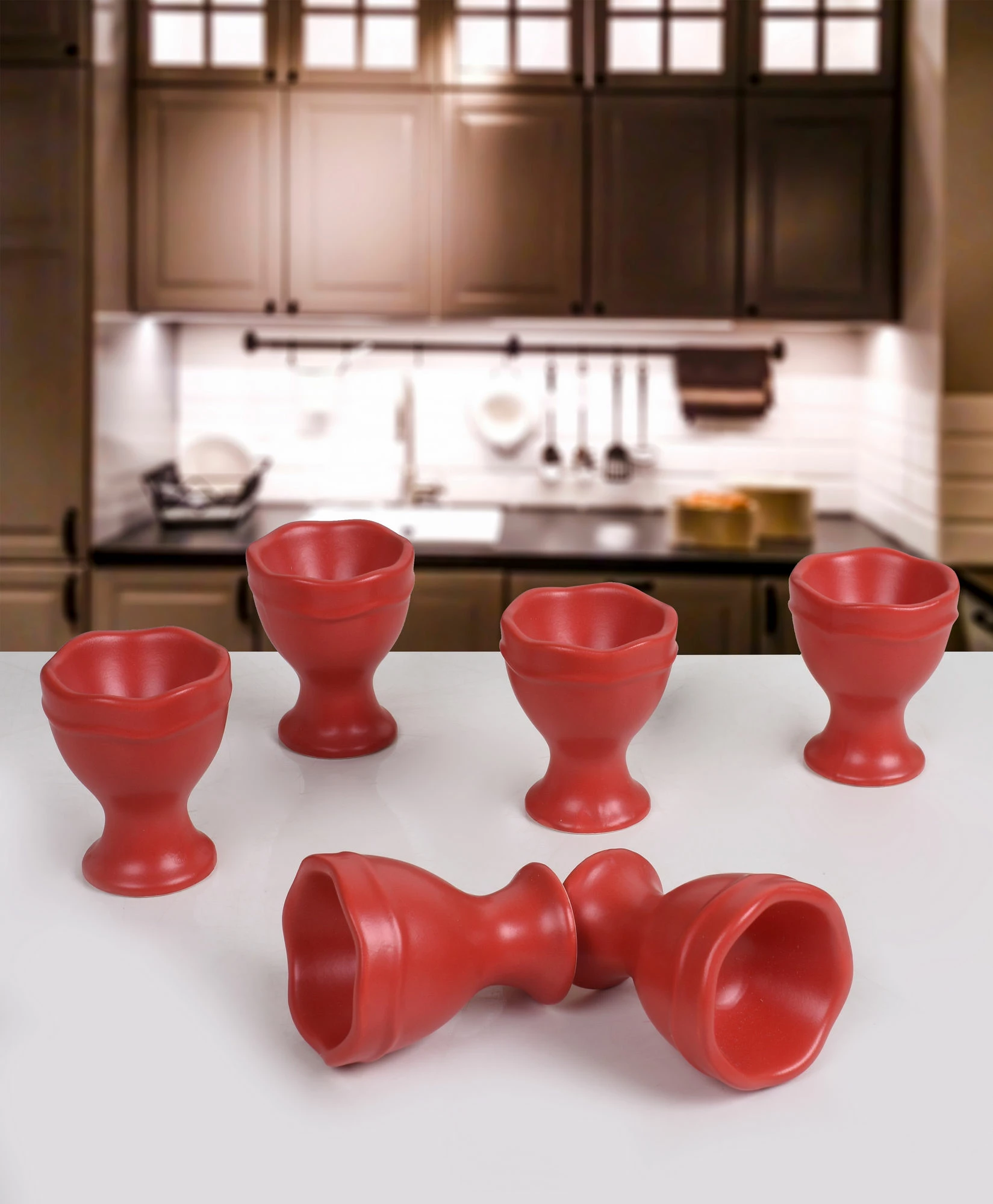 Set gotash për vezë (6 copë), Hermia Concept, ngjyrë e kuqe tjegulle, ST005106F975A0000000AV0700