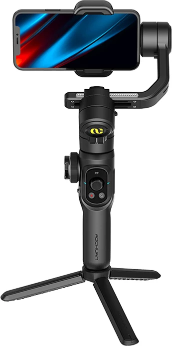 Gimbal stabilizues për celular AOCHUAN Smart S2, 3-aksësh, 5200mAh, me tripod, i zi, set