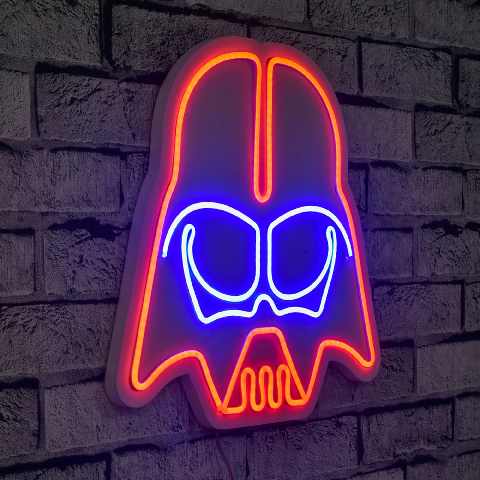 Dekor dritash LED plastike, Darth Vader, e kuqe dhe blu