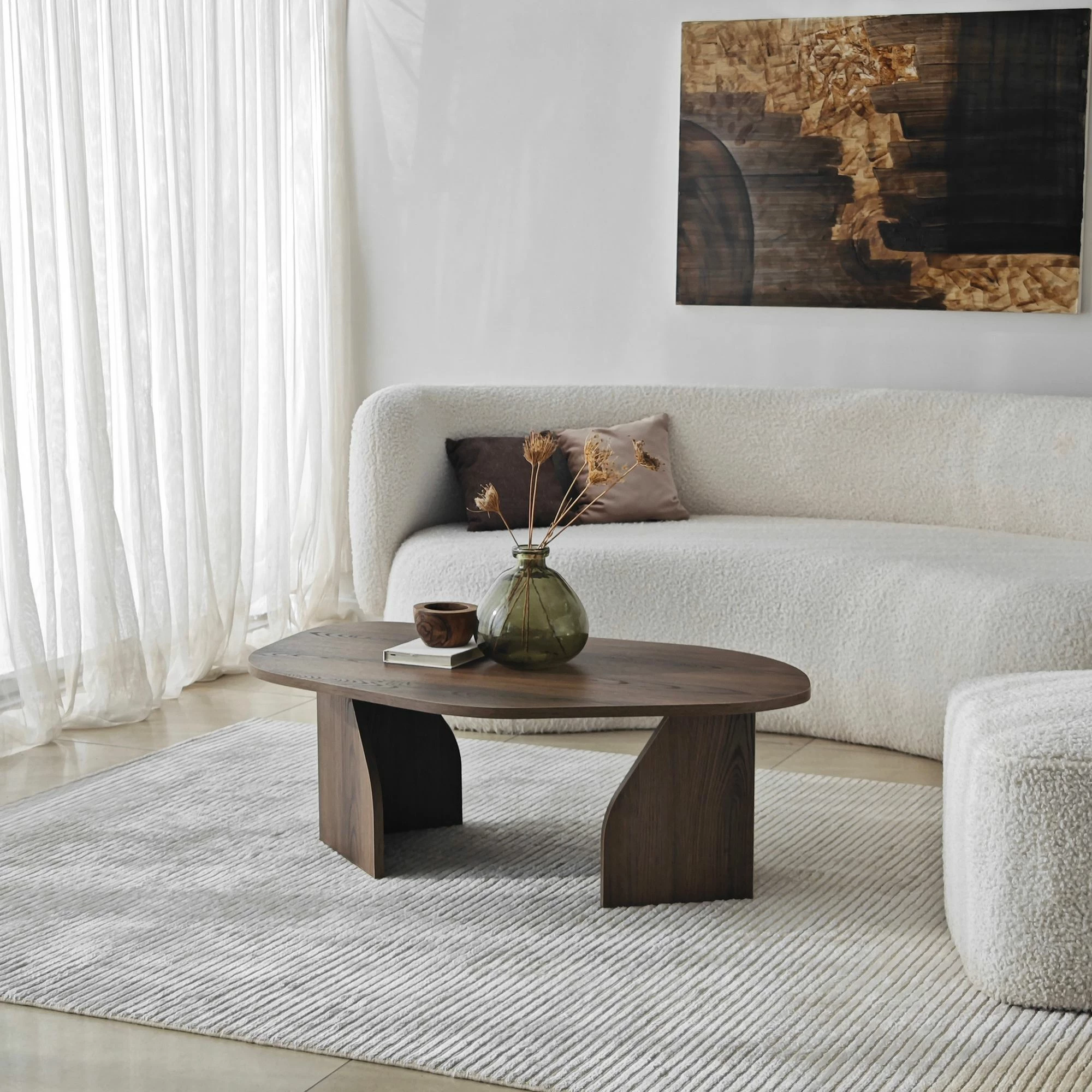 Tavolinë kafeje Hanah Home, ngjyrë arre, Rock