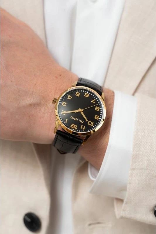 Orë dore për meshkuj Paul Lorens, e zezë