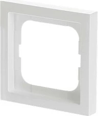 Kornizë për çelës/prizë Busch-Jaeger 1721-184K, 1 modul, 80x80 mm, IP20, e bardhë