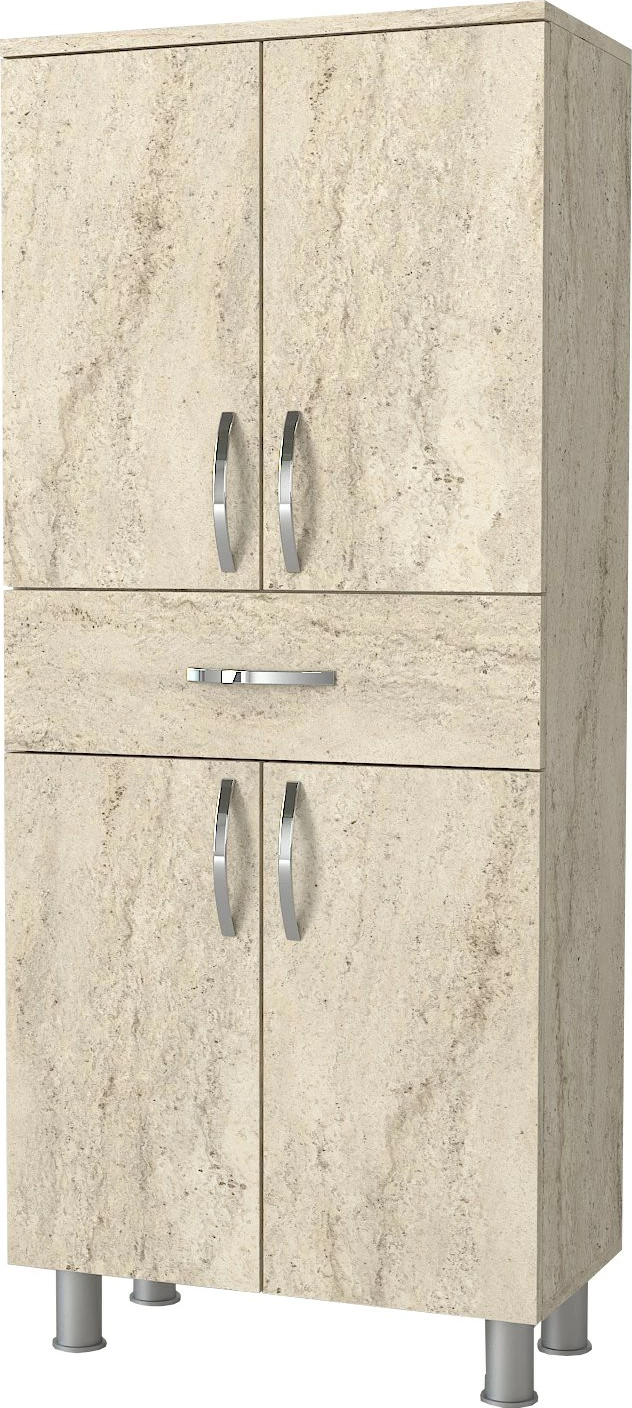 Dollap banjoje, ngjyrë travertine, 4 dyer, Hanah Home Arizona