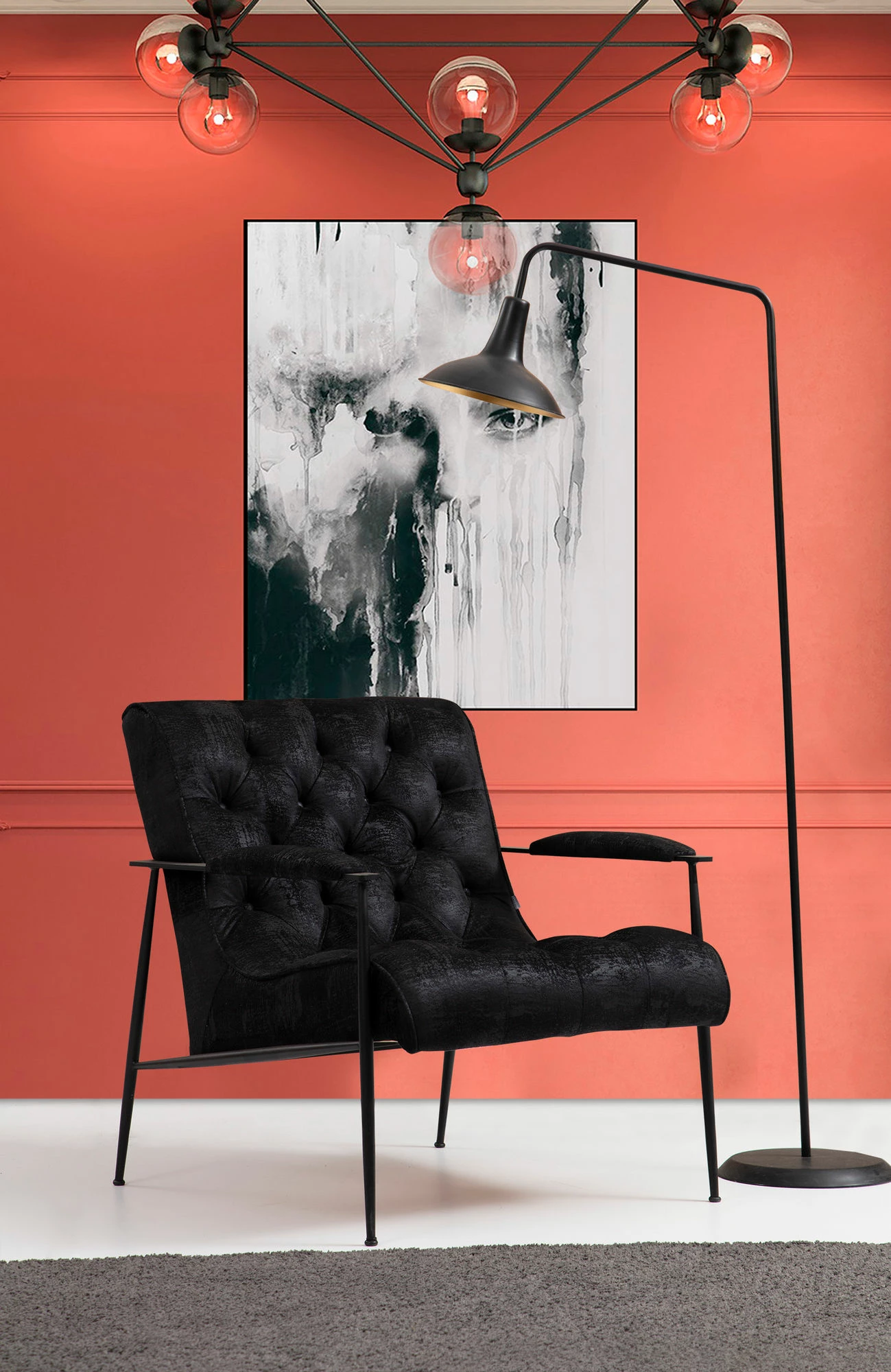 Karrige wing Atelier del Sofa, Matilda, e zezë