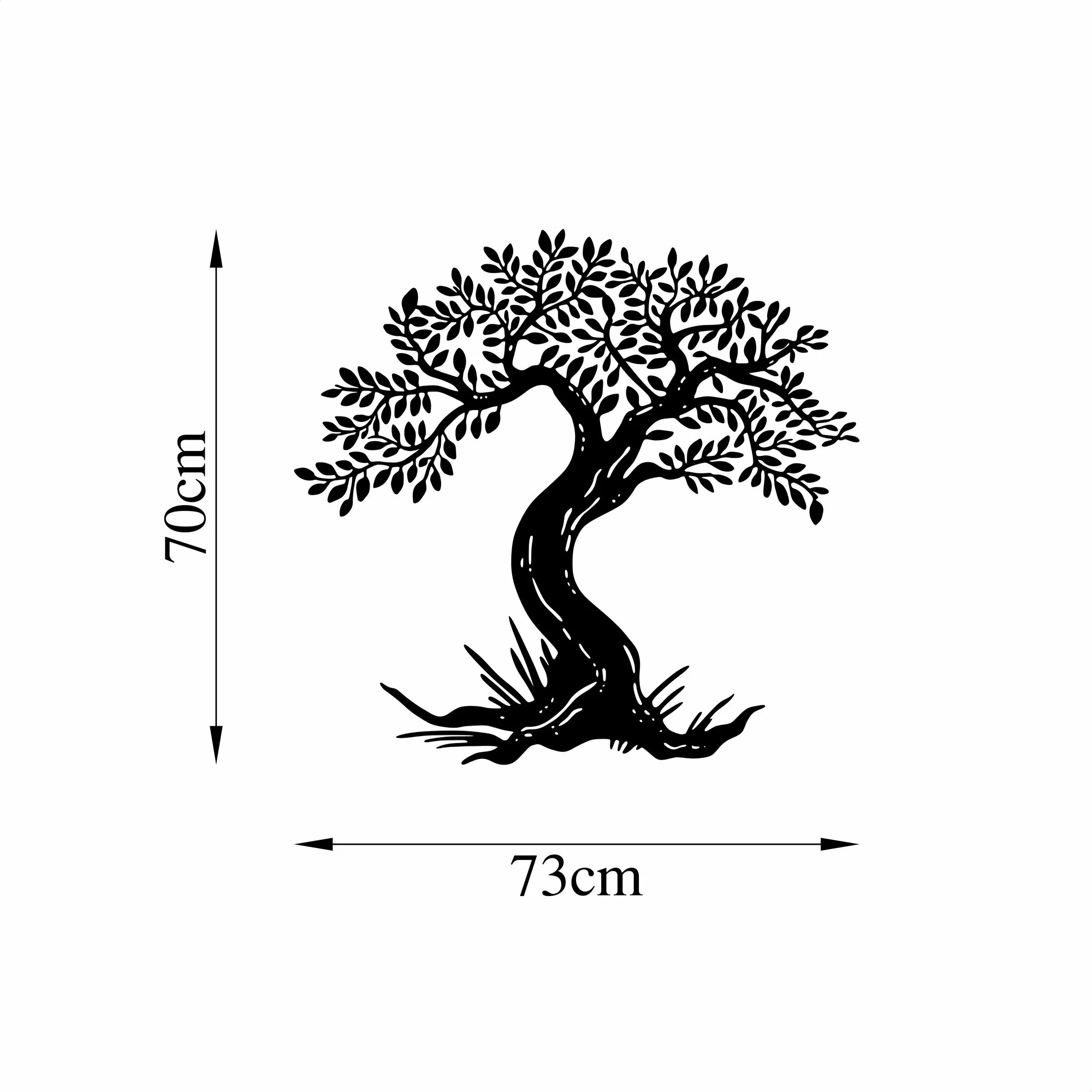 Aksesor dekorativ metalik për mur, Monumental Tree 12, Wallity