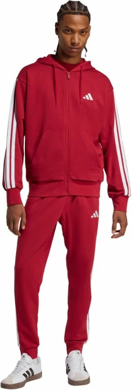 Pantallona për meshkuj adidas Essential 3-Stripes French Terry KR2702, të kuqe [Madhësia: S]