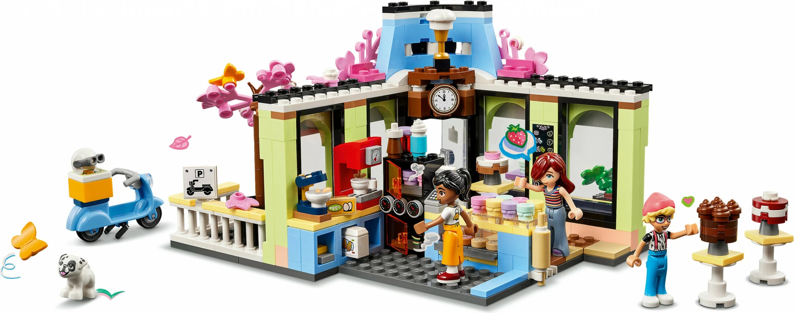 Set LEGO Friends 42618 Heartlake City Café, lodër ndërtimi, me figurina dhe aksesorë