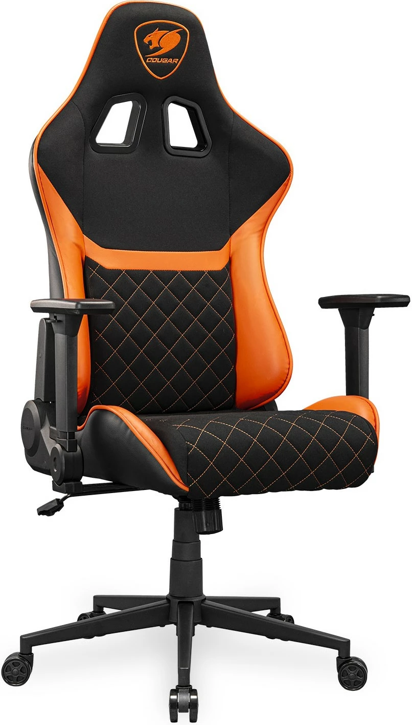 Karrige gaming Cougar Armor One V2 F, PVC/Stof, e zezë/portokalli