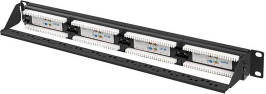 Patch panel Lanberg PPUA-1024-B, 1U, e zezë