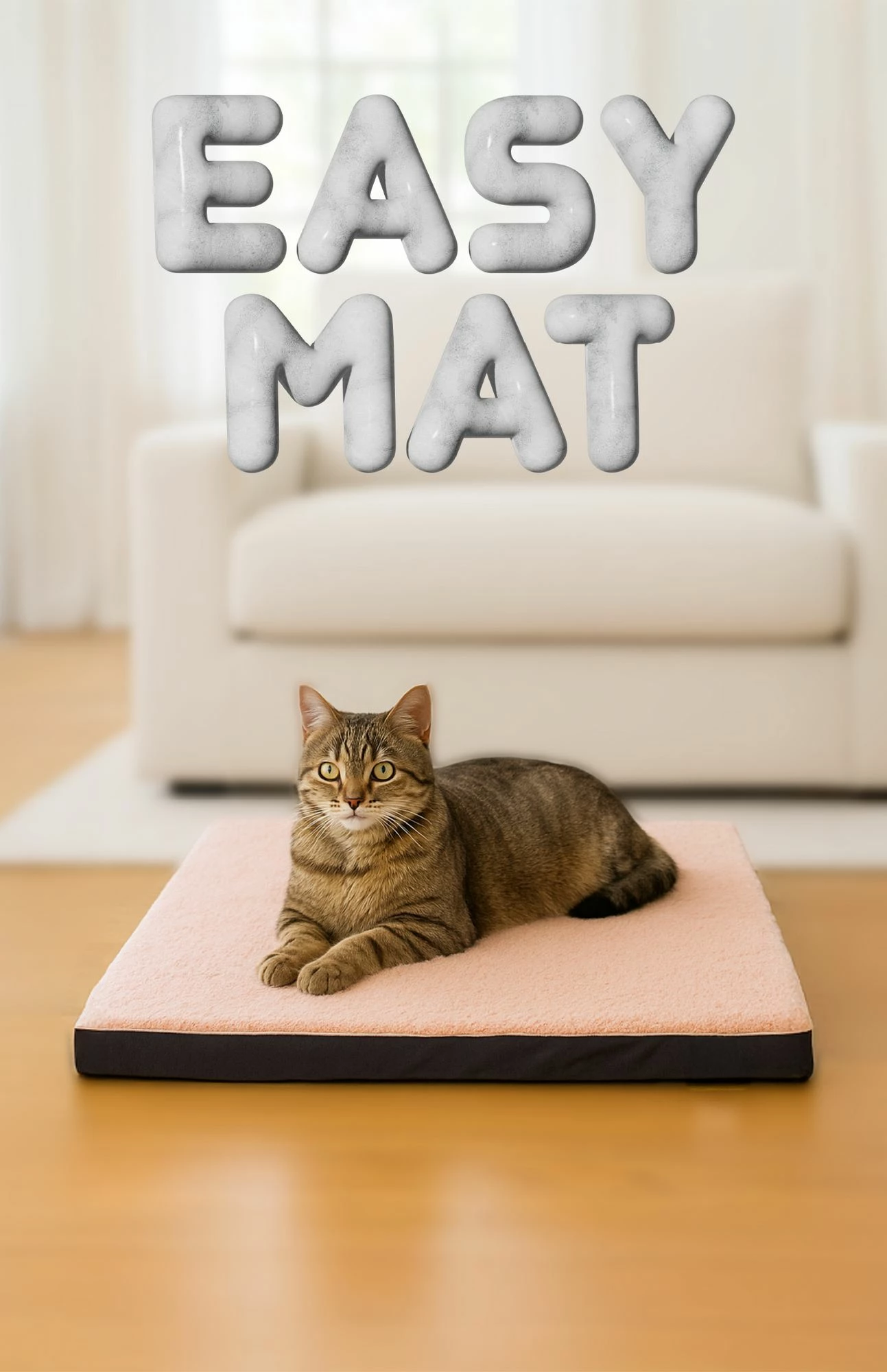 Shtrat për kafshë Paws & Whiskers, Easy Mat, 60x80, rozë