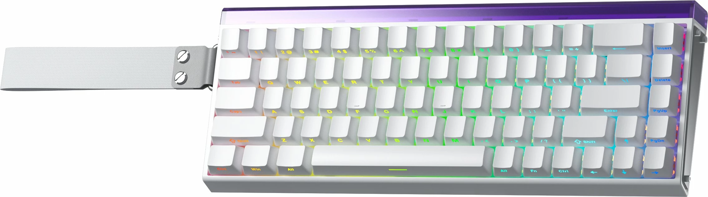 Tastierë mekanike gaming Aula Hero 68 HE AUH68-WP-ME, 60%, Meteor Switch, RGB, USB/Bluetooth/2.4GHz, US layout, e bardhë