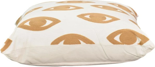 Jastëk Eyes Inart ngjyrë natyrale-bardhë 45x45x2.5cm