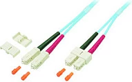 Kabllo fibër optike EFB Elektronik O7413.1, Duplex SC-SC, OM3 50/125, 1m, LSZH, blu (aqua)