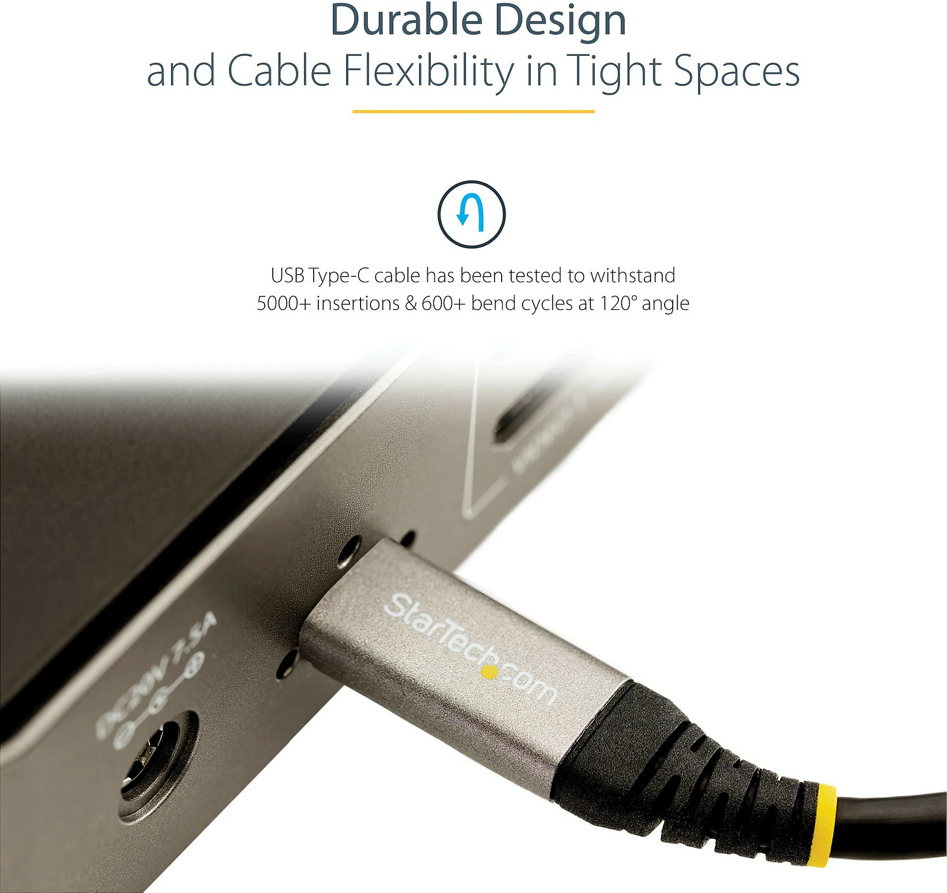 Kabll USB-C StarTech USB31CCV1M, 1 m, 10Gbps, PD 100W (5A), DP Alt Mode, zi/gri