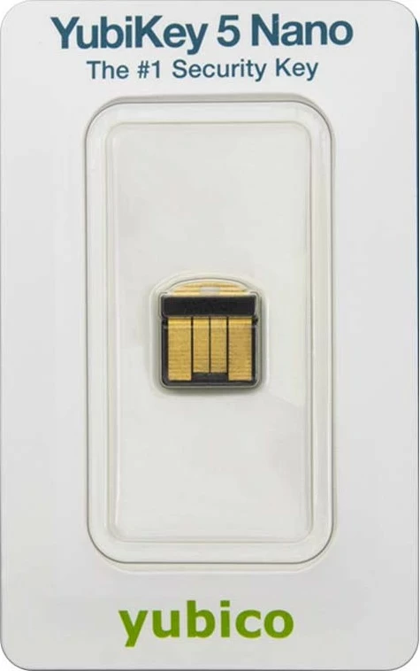 Çelës sigurie Yubico YubiKey 5 Nano, USB-A, i zi, i artë