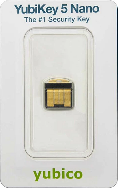 Çelës sigurie Yubico YubiKey 5 Nano, USB-A, i zi, i artë