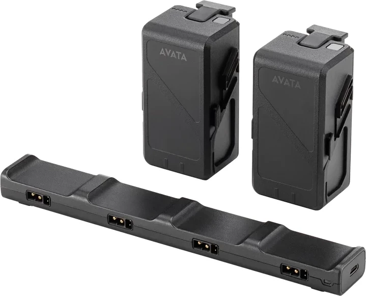 Set aksesorësh DJI Avata FPV, 2 bateri rezervë dhe stacion karikimi, Gri