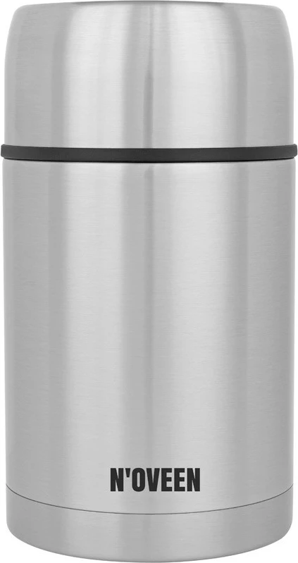 Kuti termike për ushqim NOVEEN TB951 800 ml, çelik inox, me mbështjellës, argjend