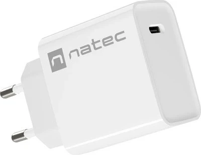 Karikuesi rrjetor NATEC RIBERA USB-C 20W PD, i bardhë