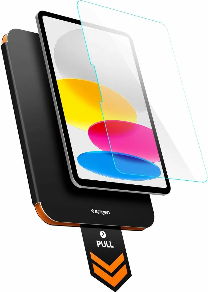 Mbrojtës ekrani xham i kalitur, Spigen ALM Glas.tR T, për iPad 10.9" (2022) / 11" (2025), 10H+, transparent, set me AlignMaster T dhe kit instalimi